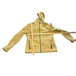 NOBULL Fleece Full Zip Hoodie Jacket Womens Size Medium Yellow Casual Athletic